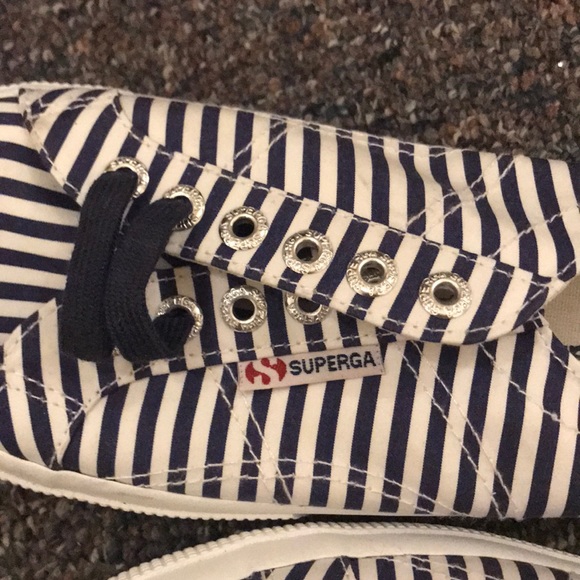 Blue and White Striped Superga - Picture 3 of 4